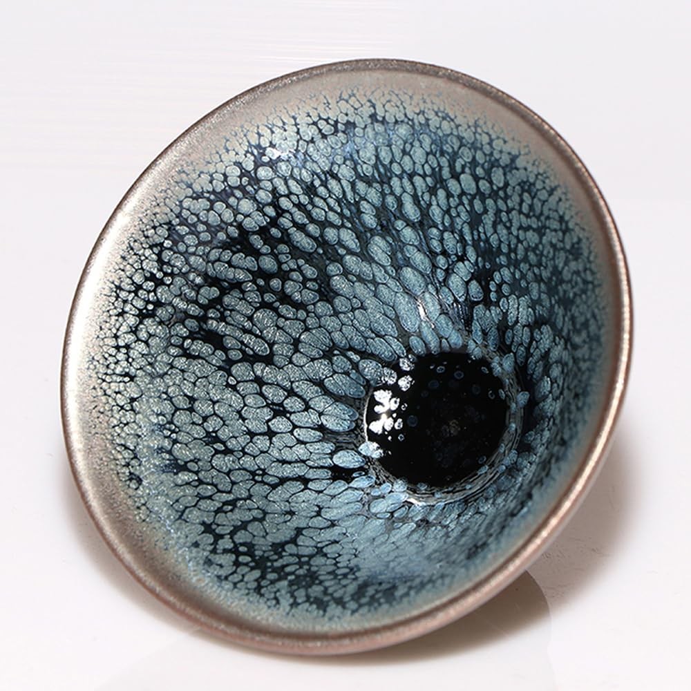 Apingjenz Tenmokus Tea Cup Bowl Oilspot Glaze, Ceramic Jianzhan Teacup 80ml 2.71 gallery