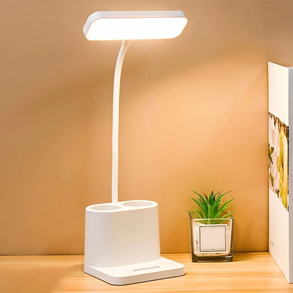 LED Desk USB Light Dimmable Bedside Reading Lamp Rechargeable Touch Control USA gallery