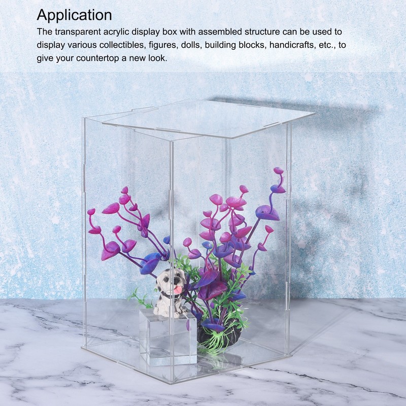Acrylic Display Case Plastic Box Cube Storage Box Transparent 31x16x15.5cm gallery