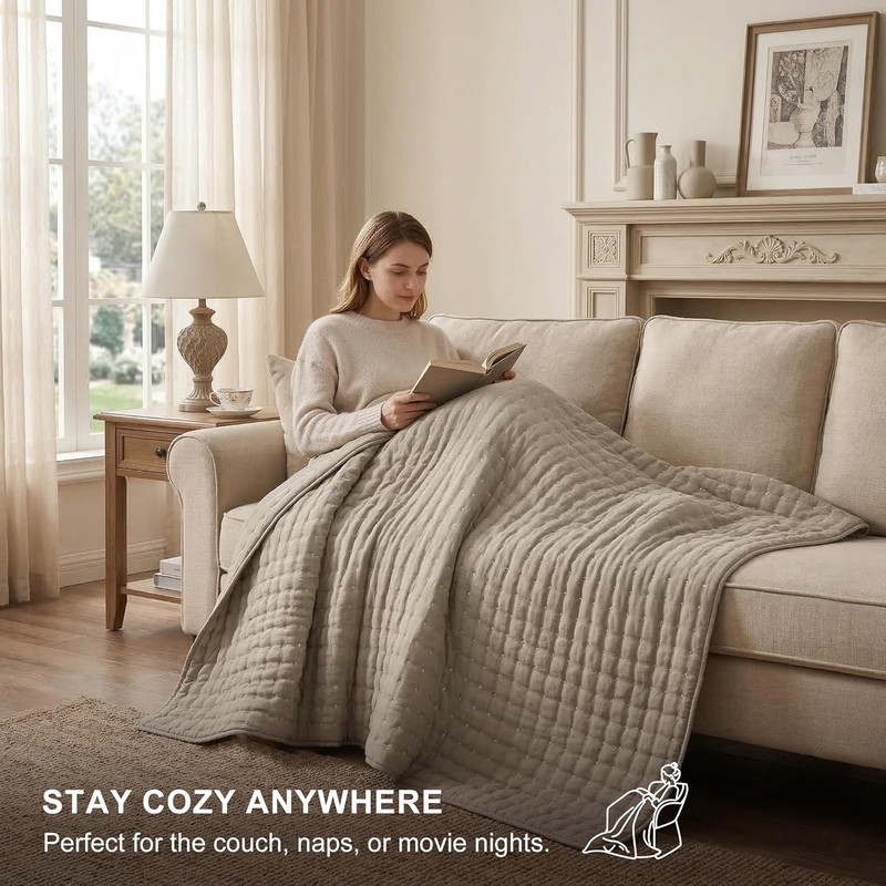 White King Size Quilt Bedding Sets with Pillow Shams, Lightweight Soft Bedspread gallery