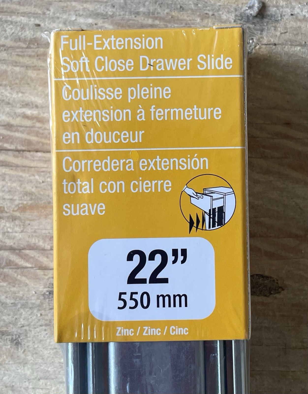 Two Pair Richelieu 22" Soft Close Drawer Slide, 75 lbs. gallery