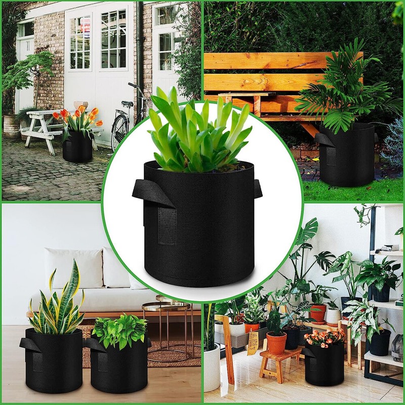 5PCS Plants Grow Bags Vegetable Fruit Flower Growing Bags 1/2/3/5/7/10/15 Gallon gallery