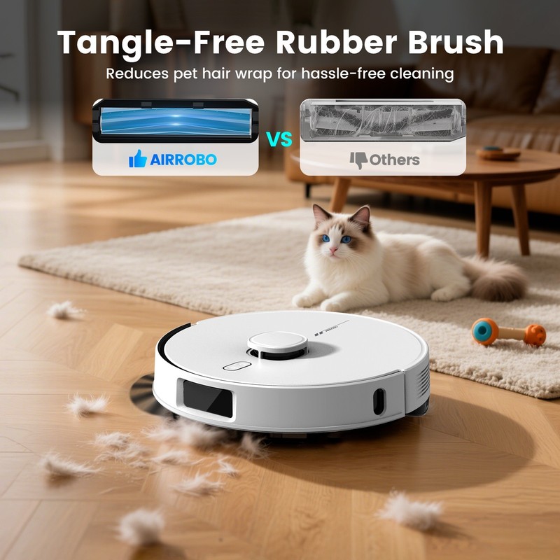 AIRROBO L60+ Self-Emptying Robotic Robot Vacuum and Mop Home Mapping 6000PA gallery