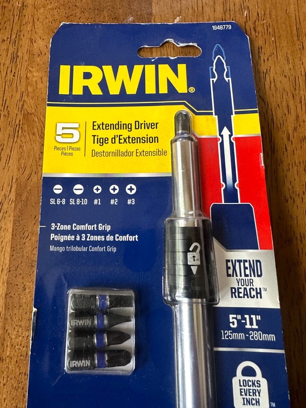 Irwin Tools 1948779 Extending Screwdriver with 5 Impact Bits New gallery