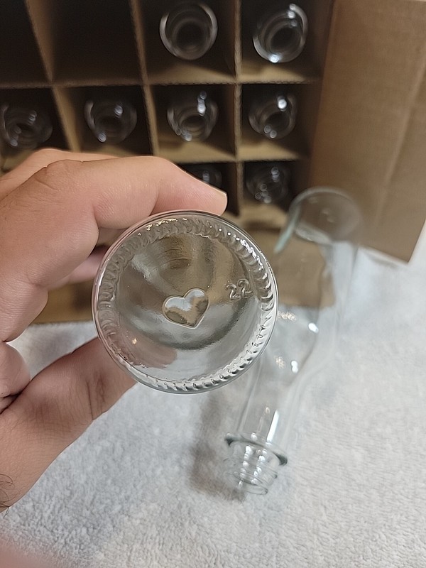 12 Pack 5oz Clear Empty Glass Small Hot Sauce Woozy Bottles NO Caps included gallery