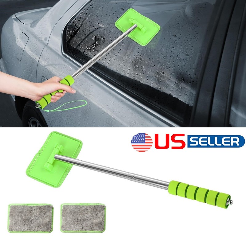 Extendable Windshield Cleaning Tool Kit Car Window Glass Wiper Cleaner Brush Pad gallery
