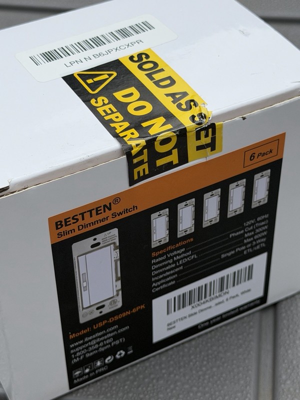 6 Pack Dimmer Light Switch, LED Dimmer Switch, Single-Pole or 3-Way, gallery