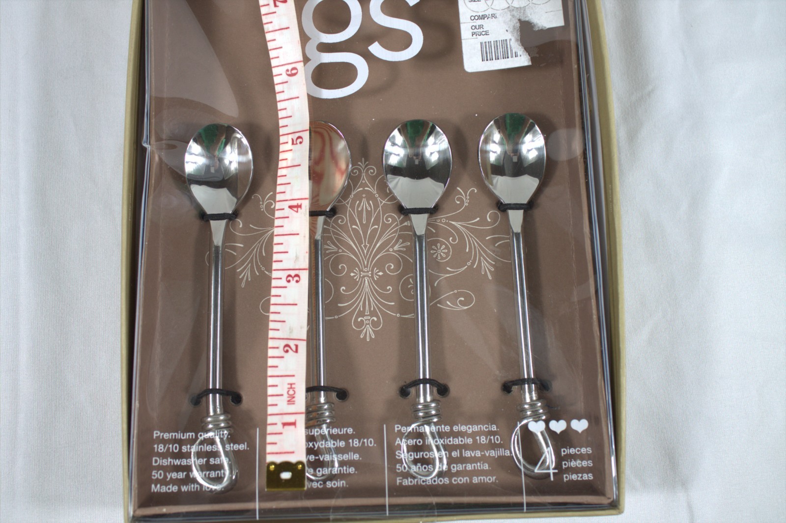 GS Gourmet Settings 4-Pc Demitasse Spoon Set Twist handmade 18/10 Stainless gallery