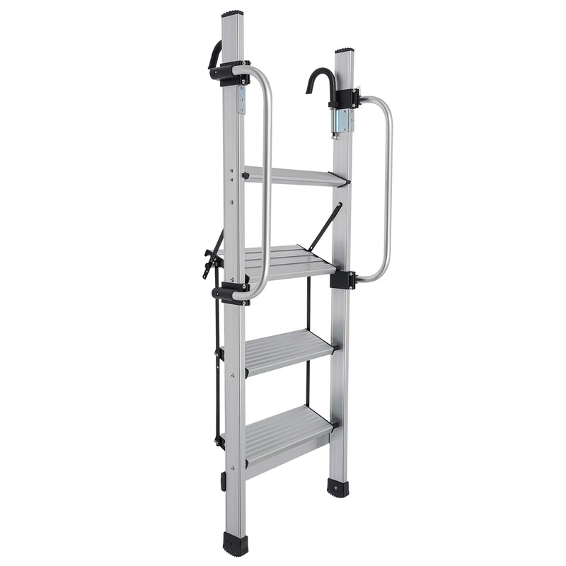 RV Bunk Ladder, 4 Step Integrated Aluminum Camper Bed Silver gallery
