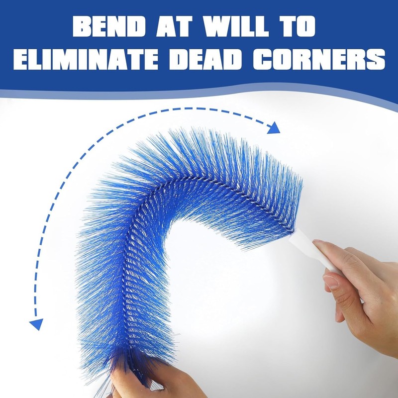 3-Pack Bendable Fan Cleaning Brush – Reusable Microfiber Duster for Fans&Curtain gallery
