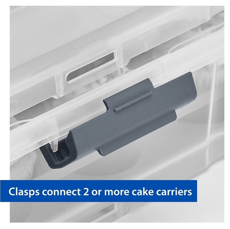 Clear Plastic with Dark Gray Handle and Clasps, (1 Each) 18" x 12" x 4.3" gallery