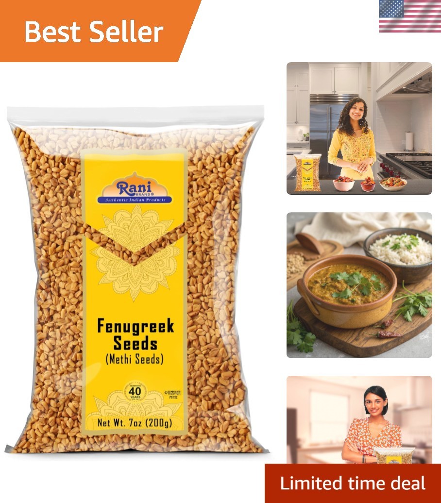 Quality Rani Fenugreek Seeds (Methi) 7oz - For Cooking & Ayurveda gallery