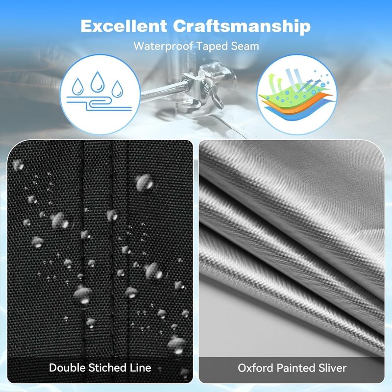 12X24 Ft Rectangular Pool Cover with Reflective Strips for above Ground Pool gallery