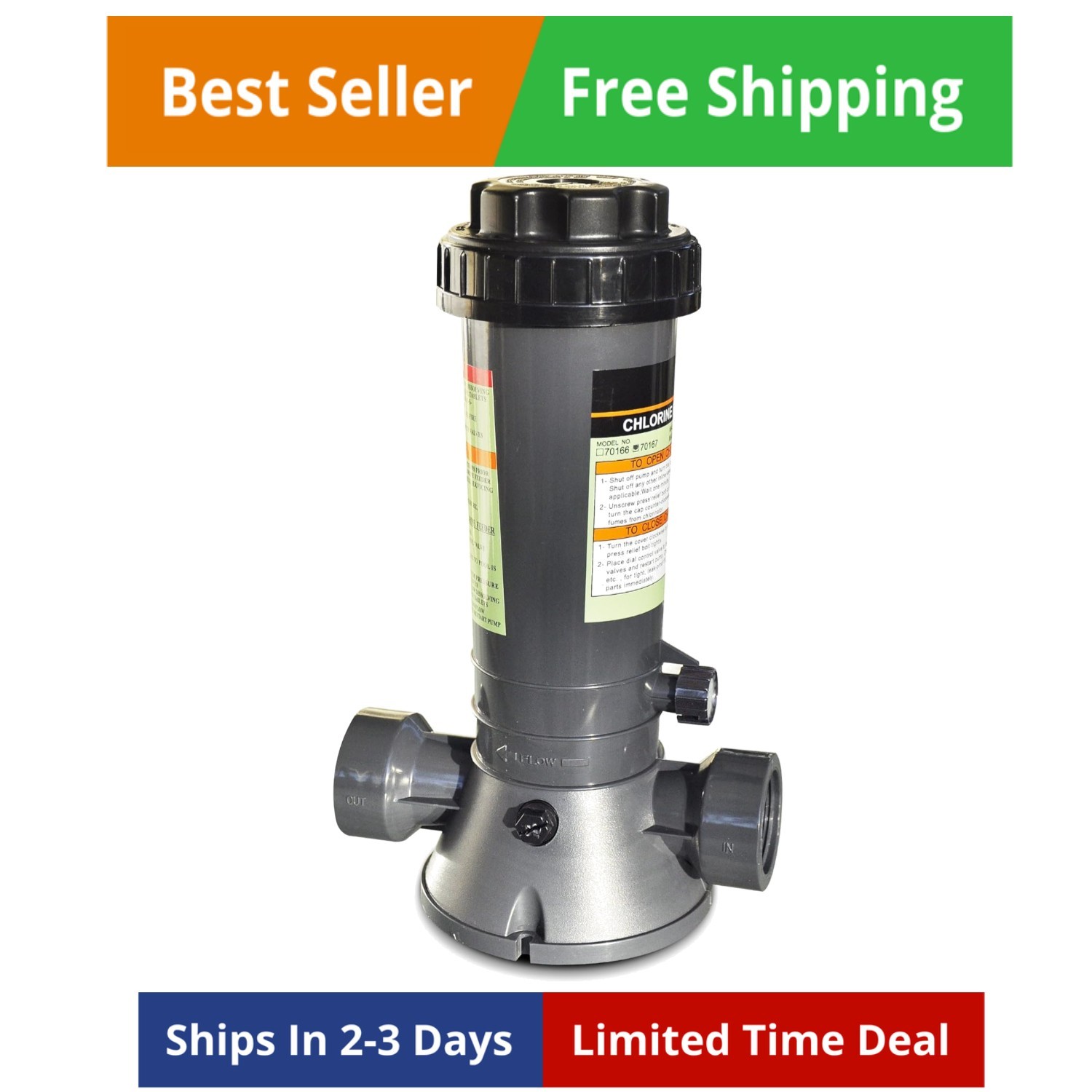HYDROTOOLS 87501 Economy In-Line Automatic Chlorine Feeder Chlorinator Adjust... gallery