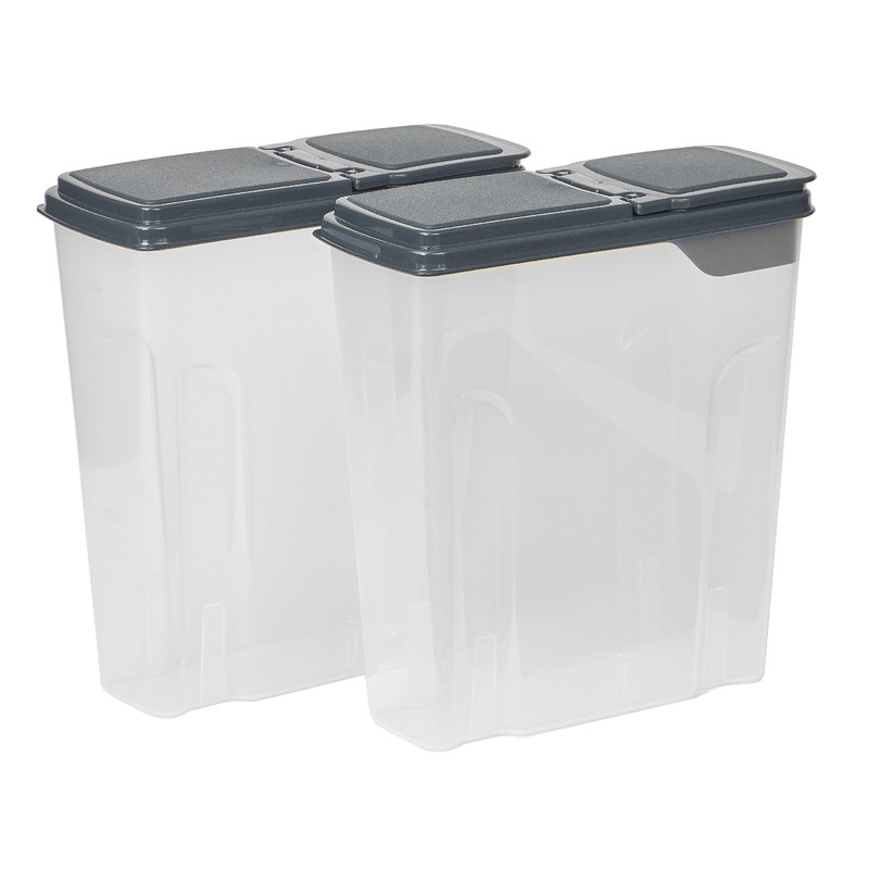 2-Pack Plastic Cereal Keeper Storage Containers, Kitchen Pantry Organizer Canist gallery