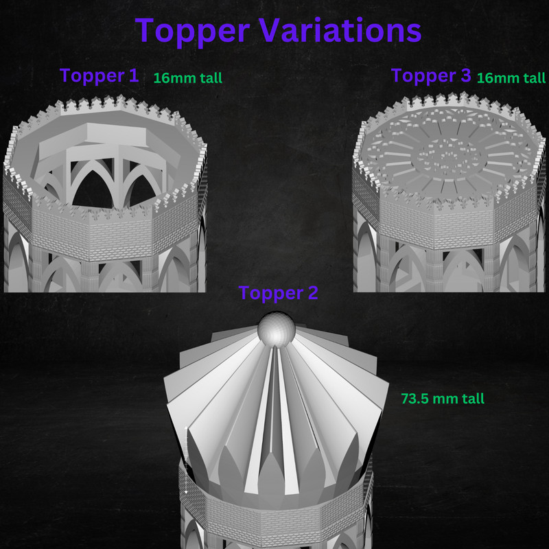 3D Printed Stackable Plant Support: Gothic Decagon Moss Pole Tower gallery
