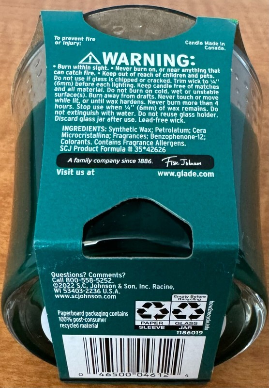 Glade Candle Twinkling Pine & Cedar 3.4oz pack of 12 Limited Edition Blue Spruce gallery