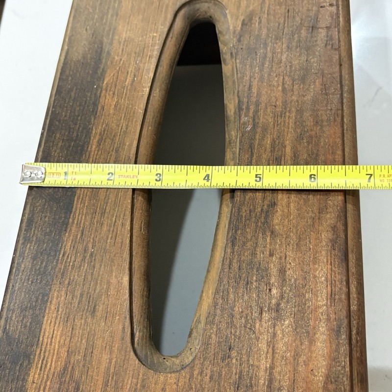 Vintage Solid Wood Wall Mount Tissue Box Kleenex Holder Cover Mid Century Decor gallery
