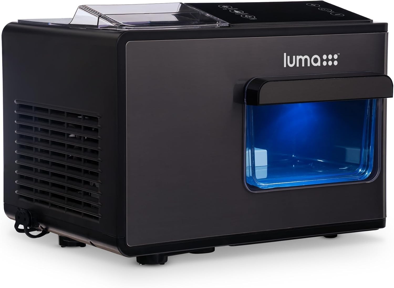Luma Nugget Ice Maker - 44 Lbs Daily, Black Stainless Steel, Perfect for Home gallery