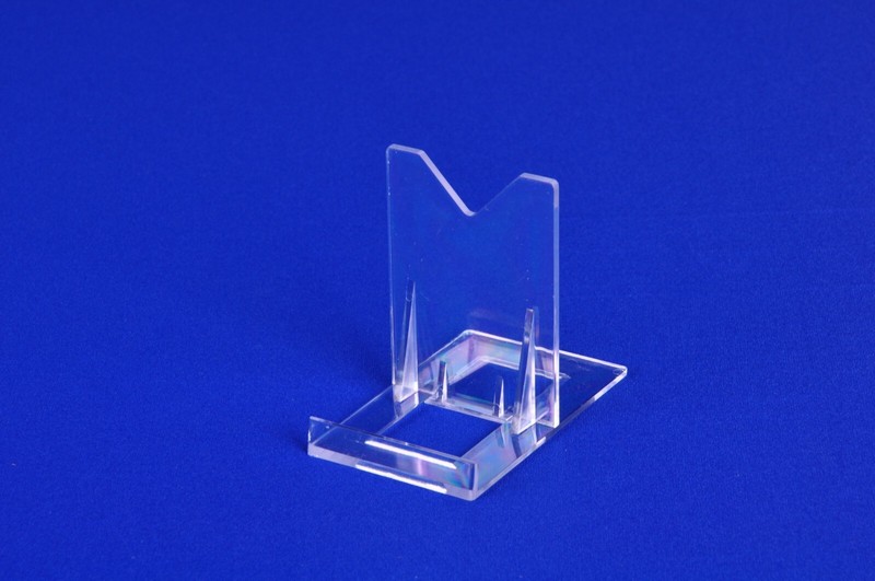 2 piece Acrylic Sliding-Back Adjustable Easel 2"H x 1.5"W x 2.625"D (12 Pack) gallery