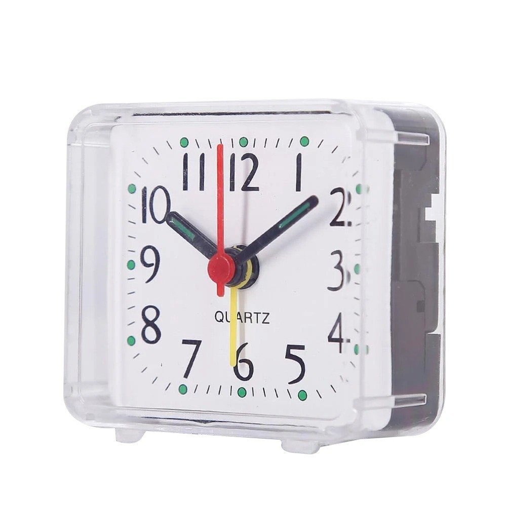 Silent Compact & Portable Alarm Clock Travel Quartz Beep Alarm Clock Small Cute gallery