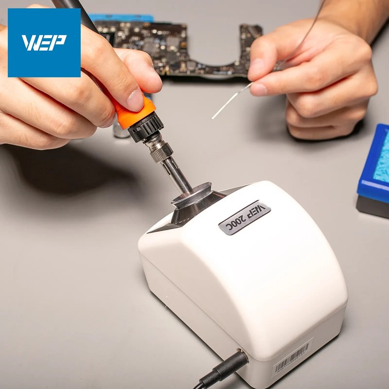 WEP 200C Automatic Electric Soldering Tip Cleaner Infrared Sensor 12V with Brush gallery
