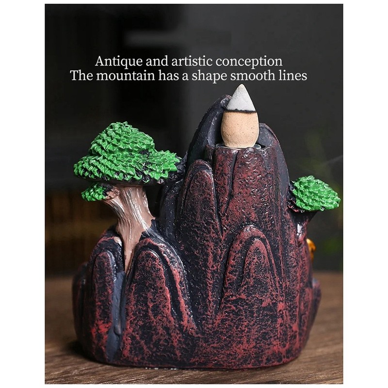 High Mountain Flowing Waterfall Backflow Incense Burner Home Fragrance9970 gallery