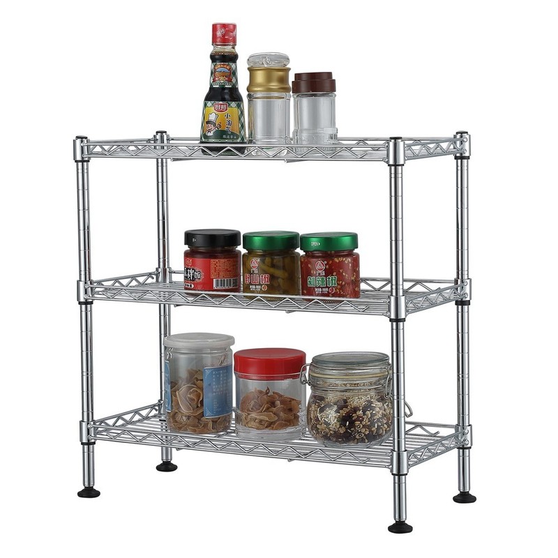 3-Tier Standing Spice Rack Kitchen Bathroom Countertop Storage Organizer Shelf gallery