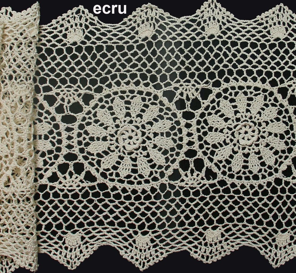 Handmade Crochet Lace Placemat Table Runner Beige 14x20",14x36", 14x54",14x72"