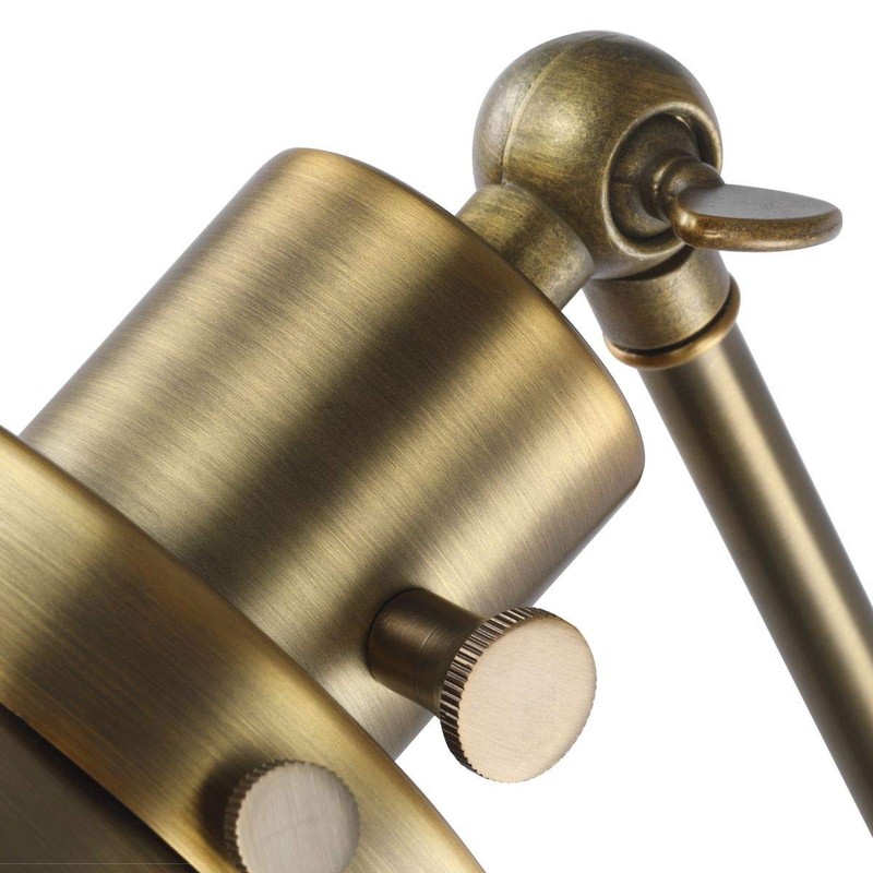 Progress Lighting Hinton Collection Vintage Brass Swing Arm Wall Light gallery