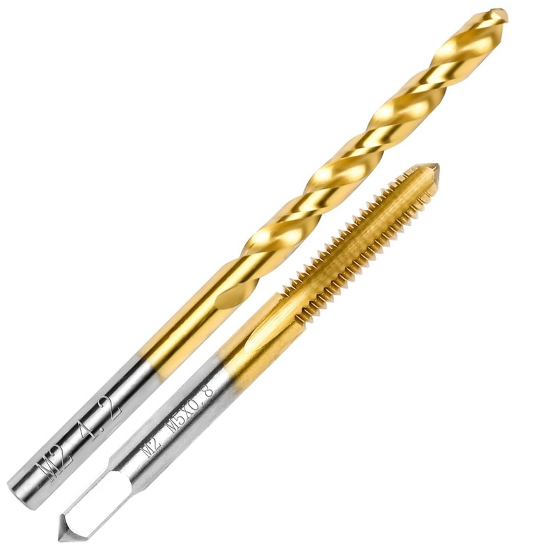 Metal Drill & Tap Kit - M2 HSS, Titanium Finish, 2pcs gallery