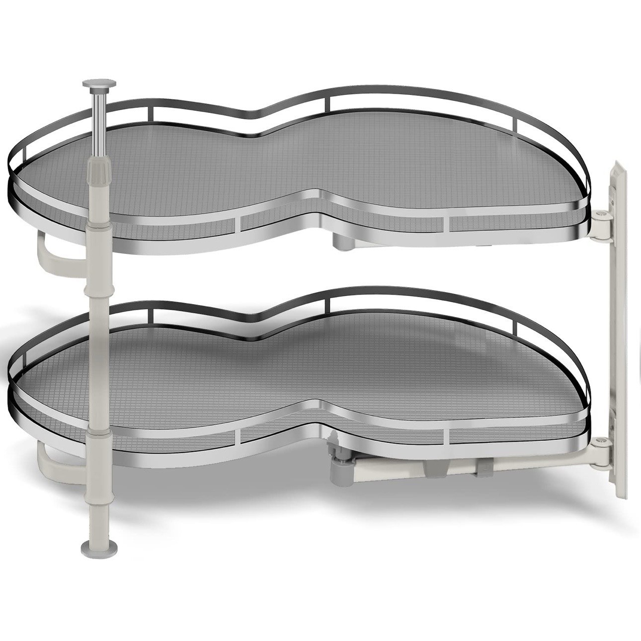 Blind Corner Cabinet Pull Out Organizer Soft Close Right Pull 2 Tier Tray 36" gallery