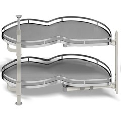 Blind Corner Cabinet Pull Out Organizer Soft Close Right Pull 2 Tier Tray 36″