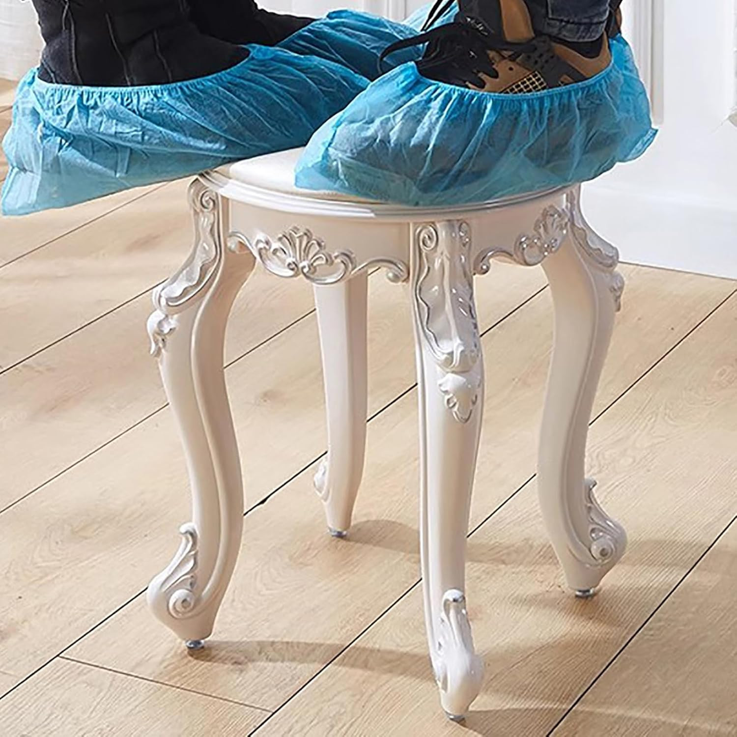 Vintage Golden Velvet Vanity Stool - Round & Rectangular Makeup Chair gallery