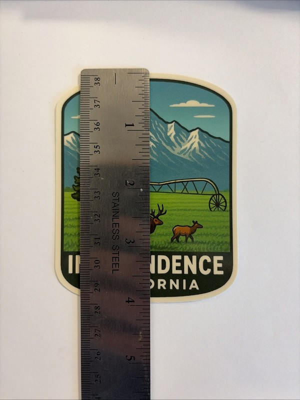 Independence California Sticker Eastern Sierra Alfalfa Field Irrigation Elk gallery