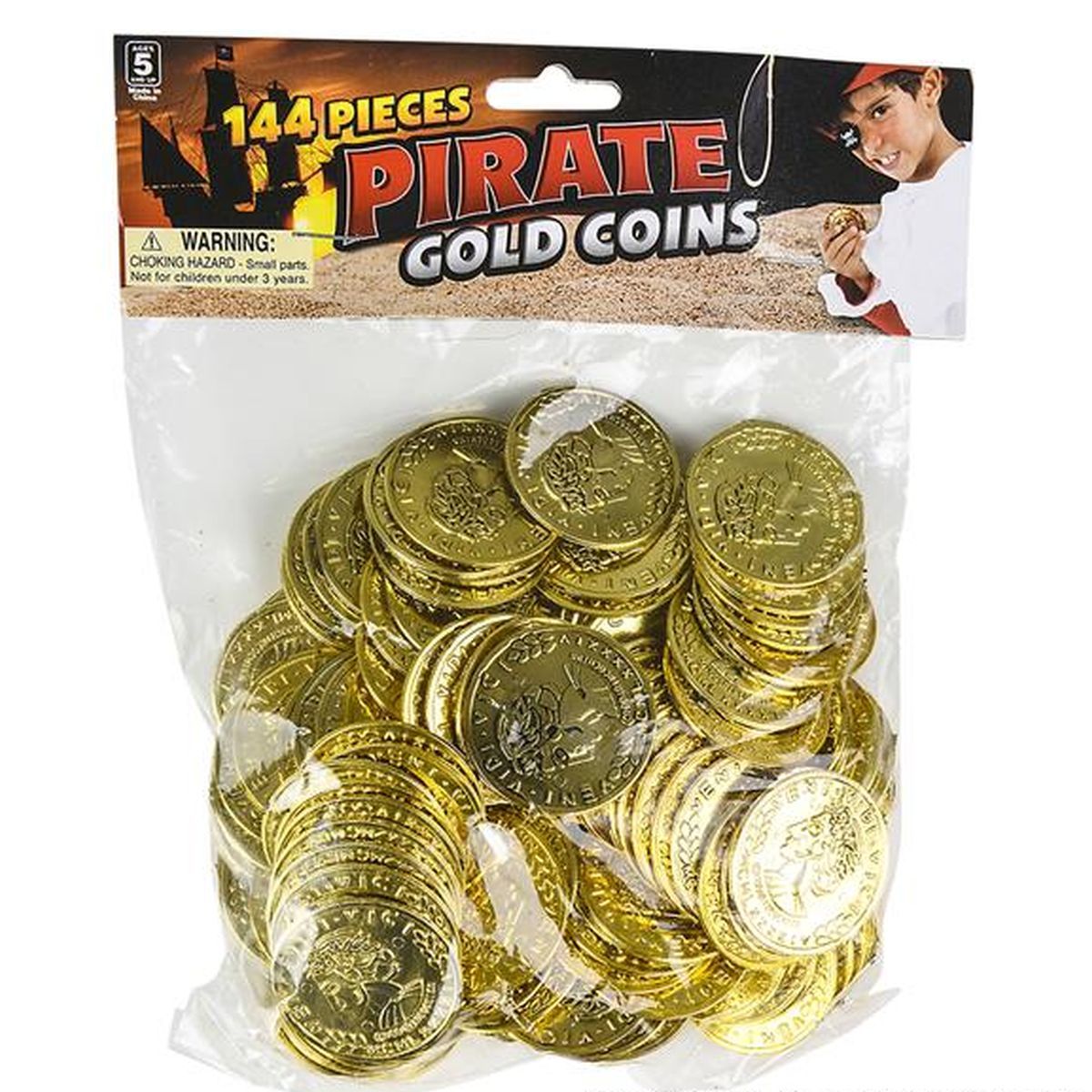 3600 PLASTIC GOLD COINS PIRATE TREASURE CHEST PLAY MONEY BIRTHDAY PARTY FAVORS gallery