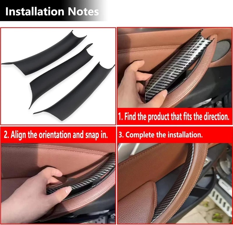 Door Pull Handle Covers Compatible with BMW X5 Series F15/F85 2014-2018, BMW X6 gallery