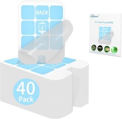 40 Pack Fly Trap Refill Compatilble with Safer Home White