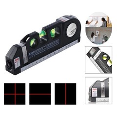 Multipurpose Laser Level Vertical Horizon Measuring Tape Aligner Metric Rulers