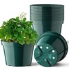 BTPLASTIK 8 Inch Plastic Plant Pots, 15 Pack Sturdy Nursery Pots with Drainag... gallery