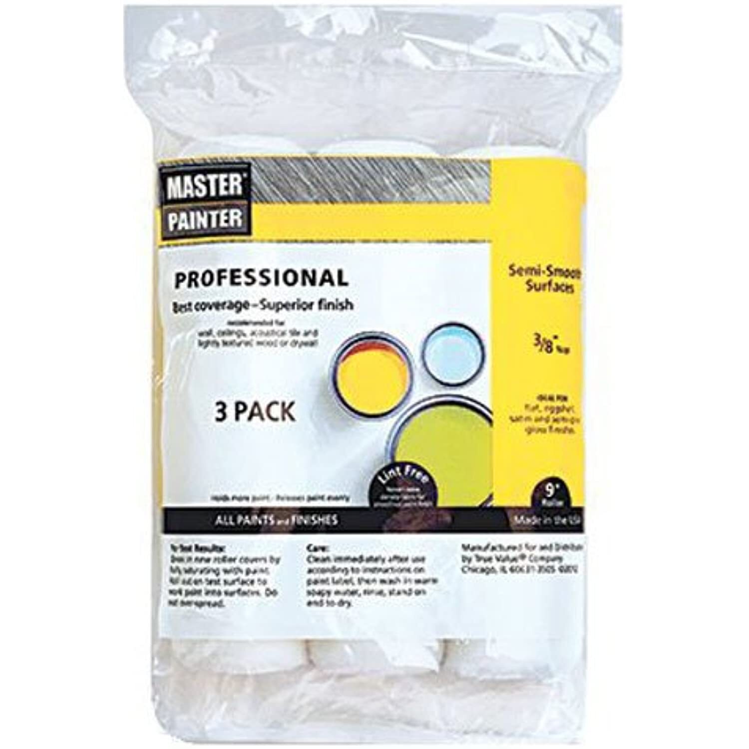 true value applicators mpw938-3pk Master Painter Professional, 3 Pack, 3/8" Nap, gallery