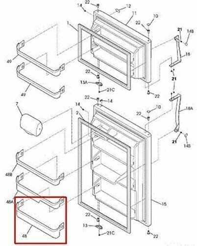 PS429873 White Door Bin Compatible with Frigidaire Refrigerator AP2115860 gallery