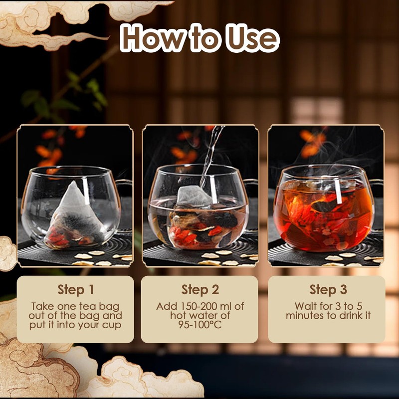 Ginseng Five Treasures Tea Kidney Tea,Te De RiñOn Saludable Organica,Red Date... gallery