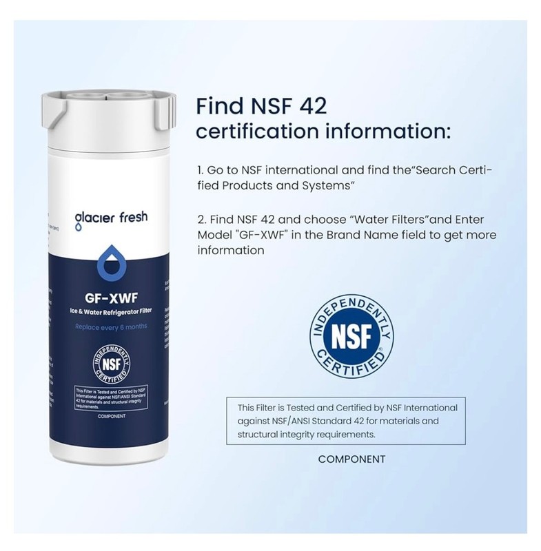 3 PACK GLACIER FRESH GF-XWF Replacement for GE XWF Refrigerator Water Filter gallery