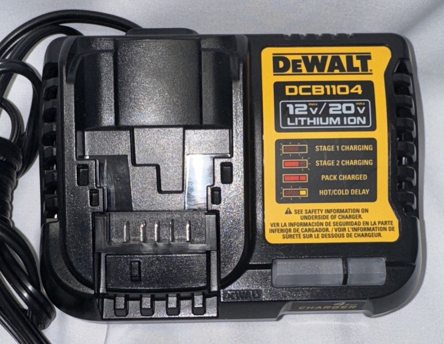 DEWALT DCB1104 20V Volt MAX Li-Ion Fast Battery Charger USED gallery