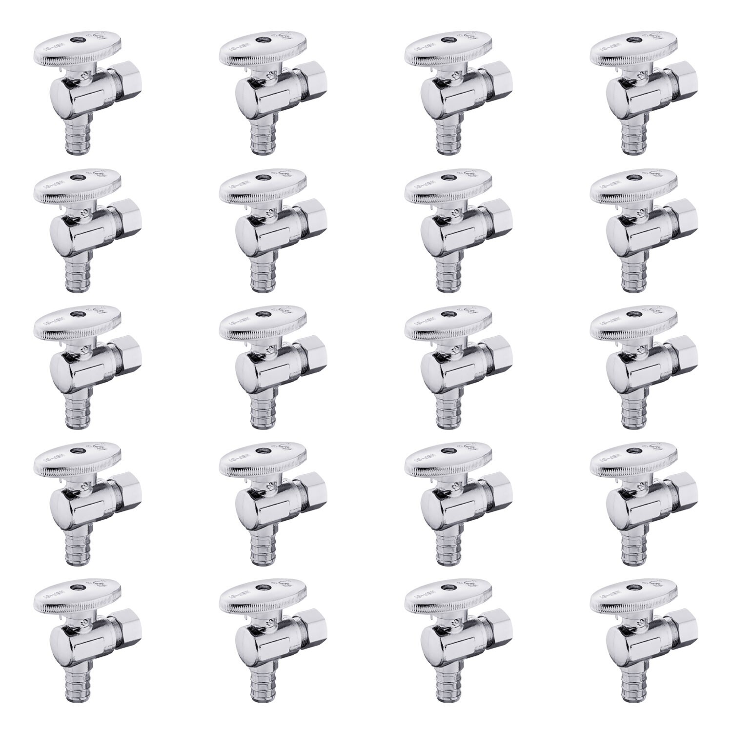 EFIELD 20PCS 1/2 Inch Pex X 3/8 Inch OD Brass 1/4 Turn Angle Stop Valve ,NoLead gallery