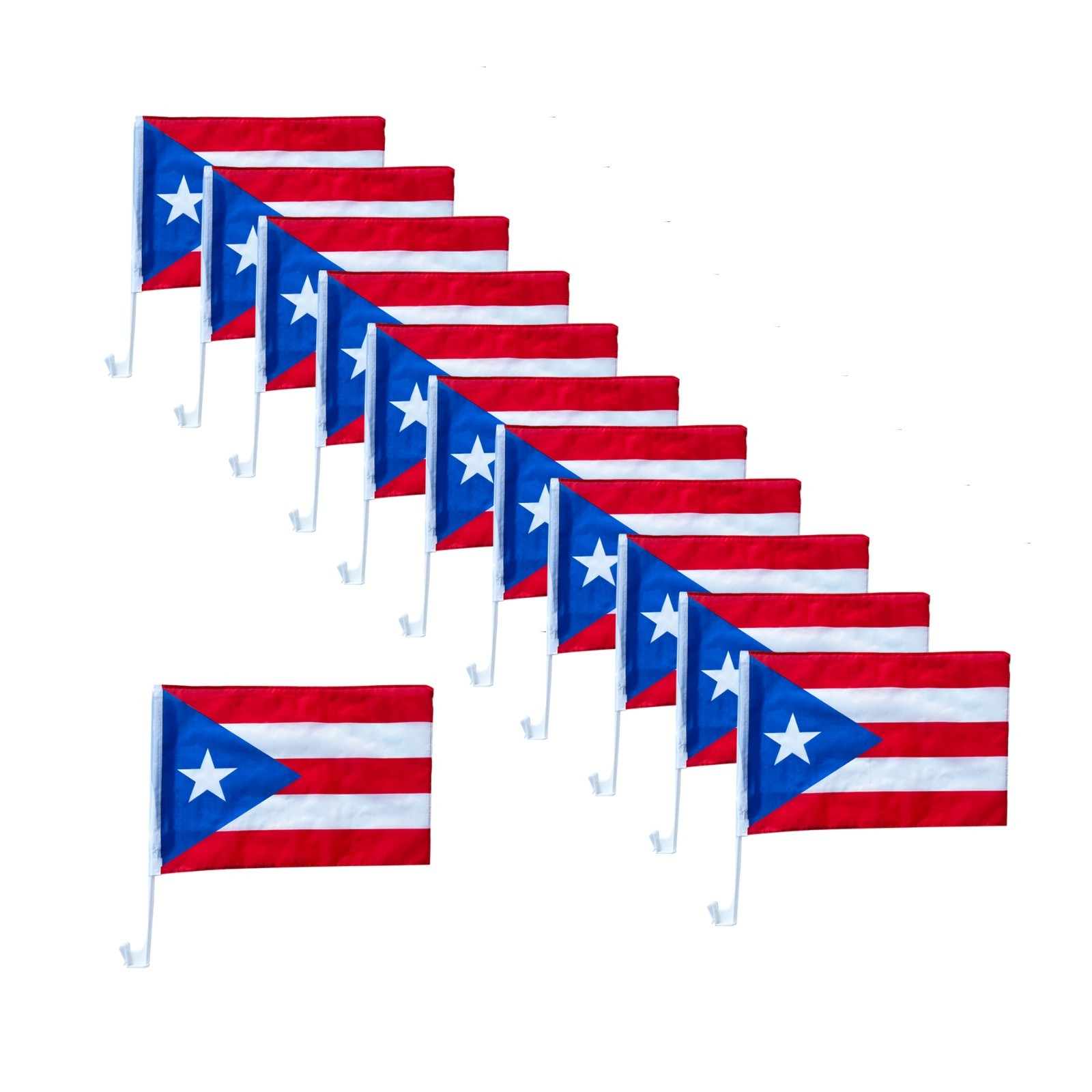 12 PACK Puerto Rico Rican Window Clip On Car Flags Parade Festivals Pride gallery