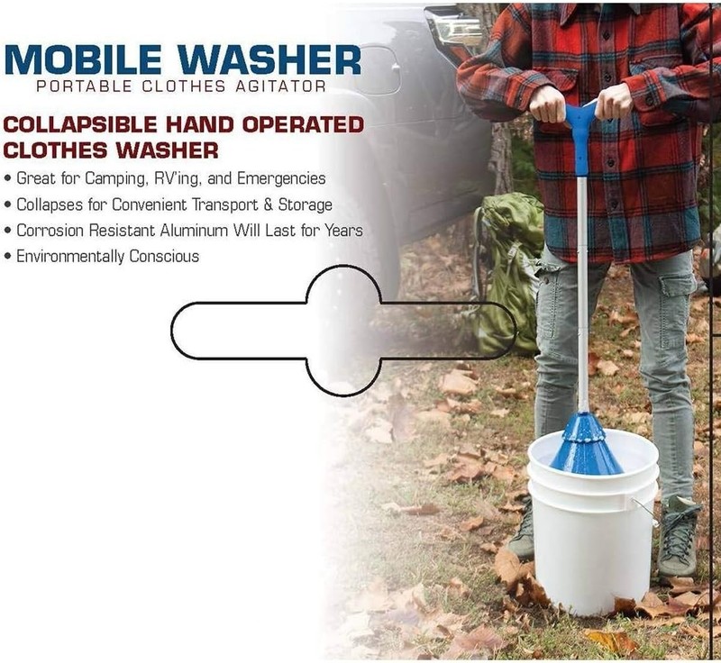 Portable Clothes Washer 5 Gallon Capacity Aluminum Metal Plastic Top Load gallery