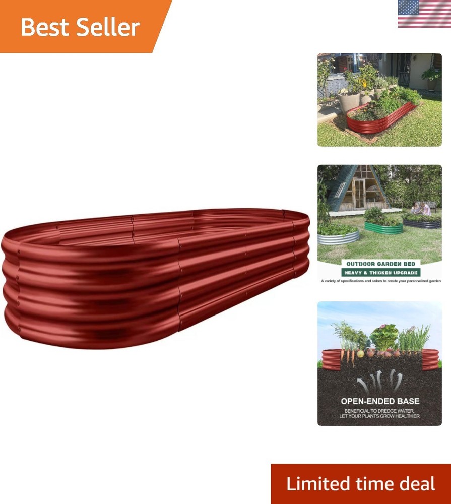 Galvanized Raised Garden Bed Kit - 4x2ft, 7 Cubic Feet for Vibrant Vegetables