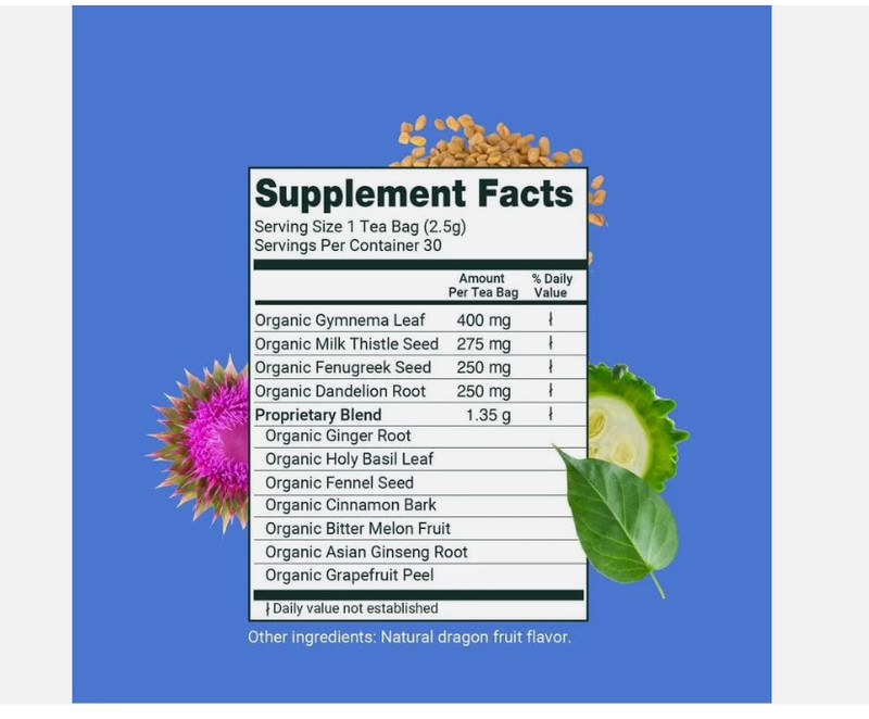 Glucose Functional Tea - Vitality & Wellness - Gymnema Sylvestre, Ceylon Cinnamo gallery